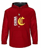 China Baseball Majestic World Baseball Classic Team Icon Fleece Pullover Hoodie - Scarlet Graphite,baseball caps,new era cap wholesale,wholesale hats